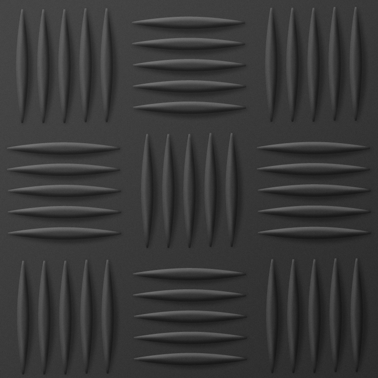 7401 5 Bar Checker Plate Finish NR/SBR Rubber Matting